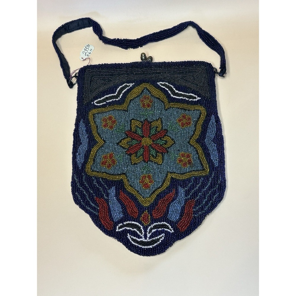 Late 1800's Art Nouveau Glass Beaded Purse Absolutely Gorgeous!